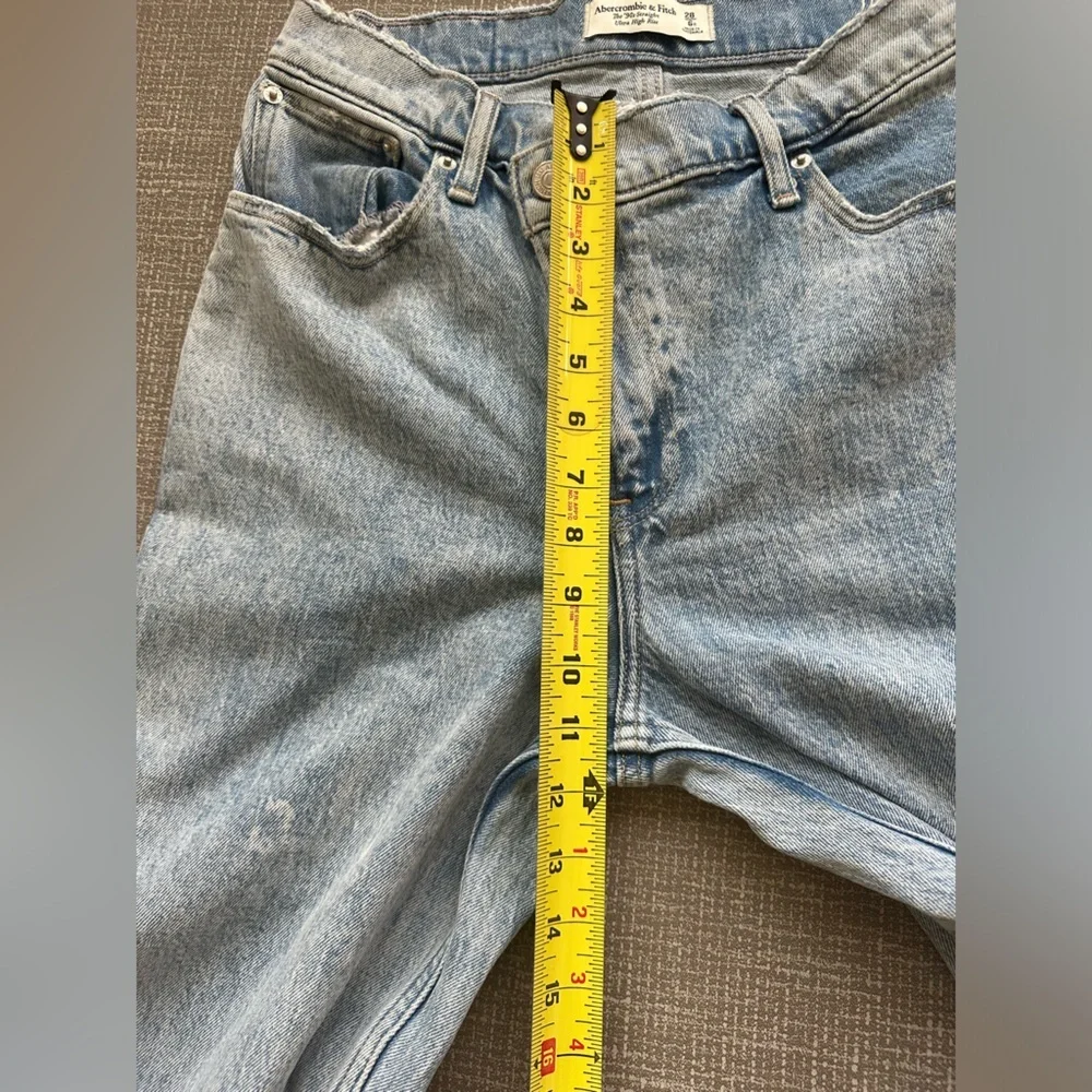 Abercrombie and Fitch 90s straight leg Ultra high-rise cross button jeans 28/6R - Picture 12 of 14